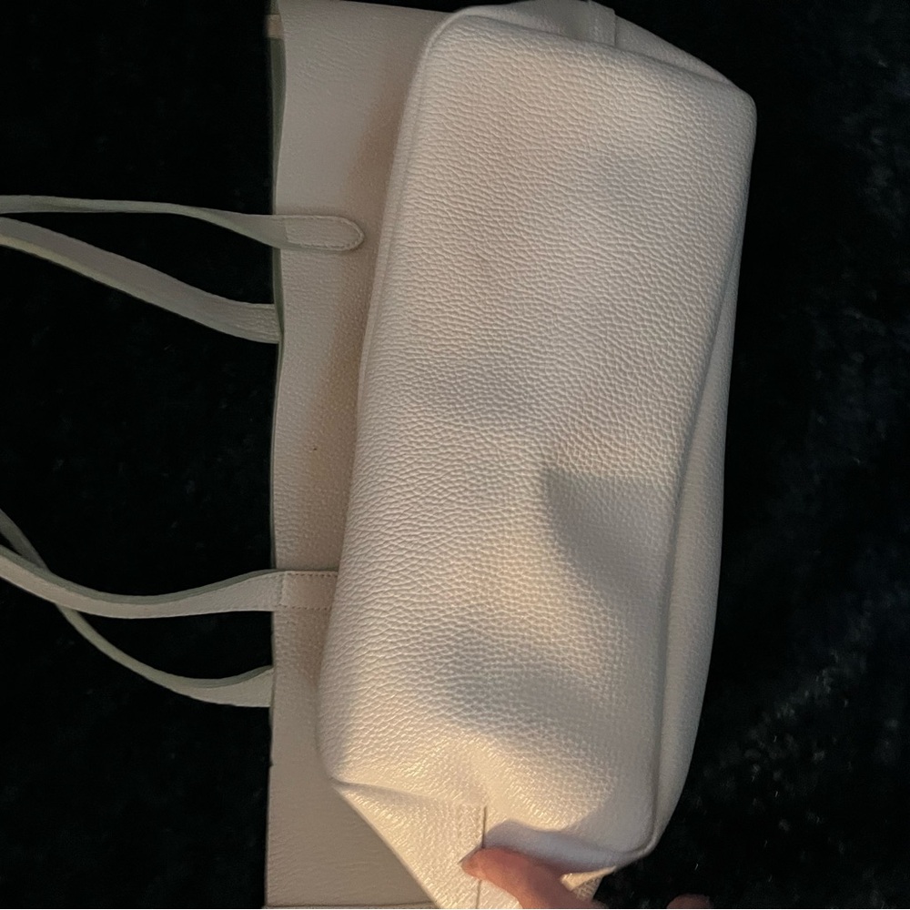 Elegant WhiteTote Bag Blue Inside - Picture 6 of 10
